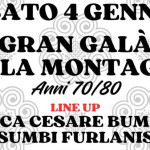 Sabato 4 gennaio “Gran gala della montagna Rendez Vous – Anni 78/80” dalle ore 18.30 alle 3.30