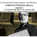 Bologna. Domenica 2 febbraio alle ore 17.30, “Vespri d’Organo a San Martino”. Ingresso gratuito nella Basilica di S. Martino